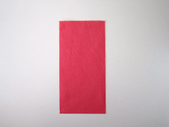 Cut a  28 cm (11") high par 14 cm (5 1/2") wide rectangle