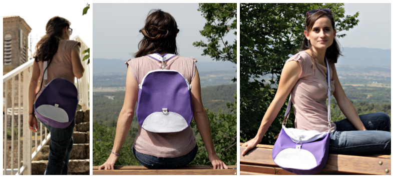 convertible backpack pattern : 1 bag = 3 silhouettes
